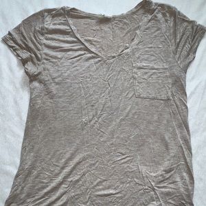 v-neck tan top tshirt blouse tunic